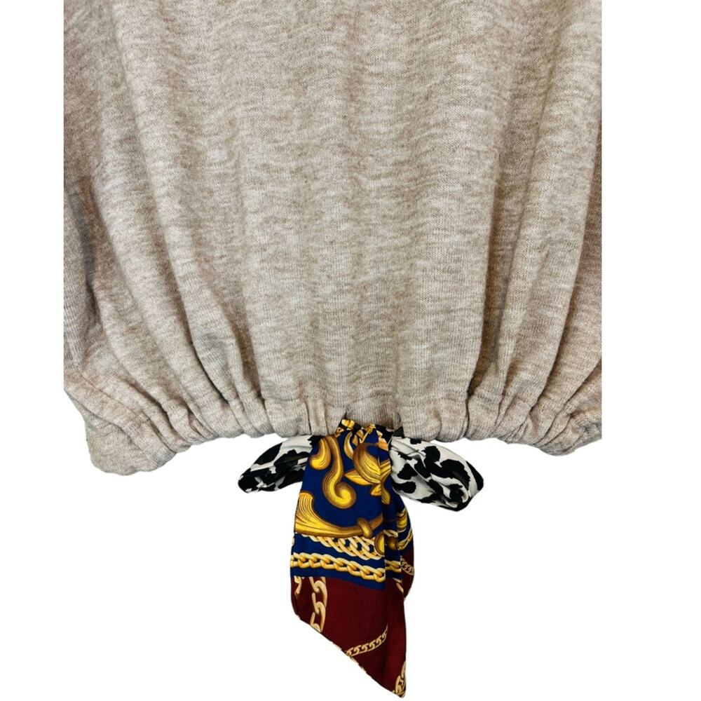 Zara Basic Drawstring Hem Pullover Tie Scarf - image 6